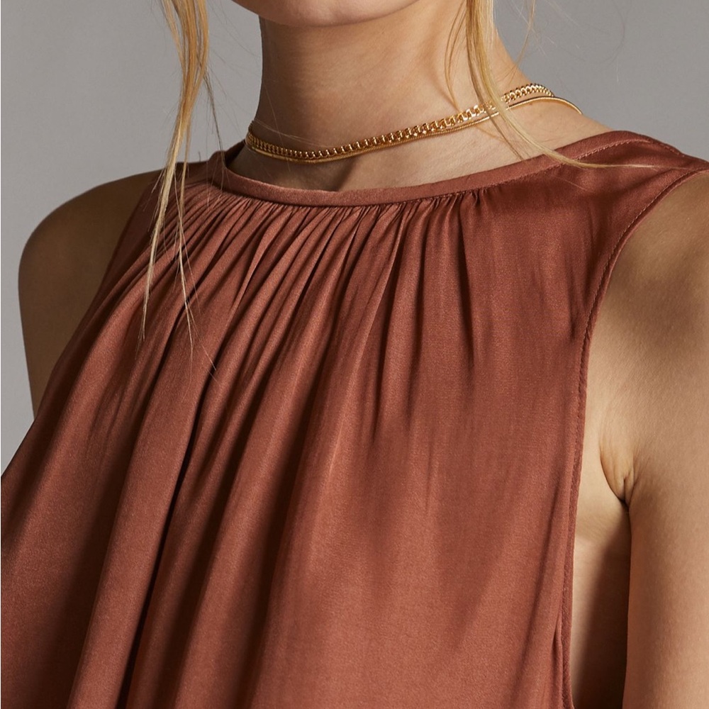 Current Air Backless Rust Blouse - image 4